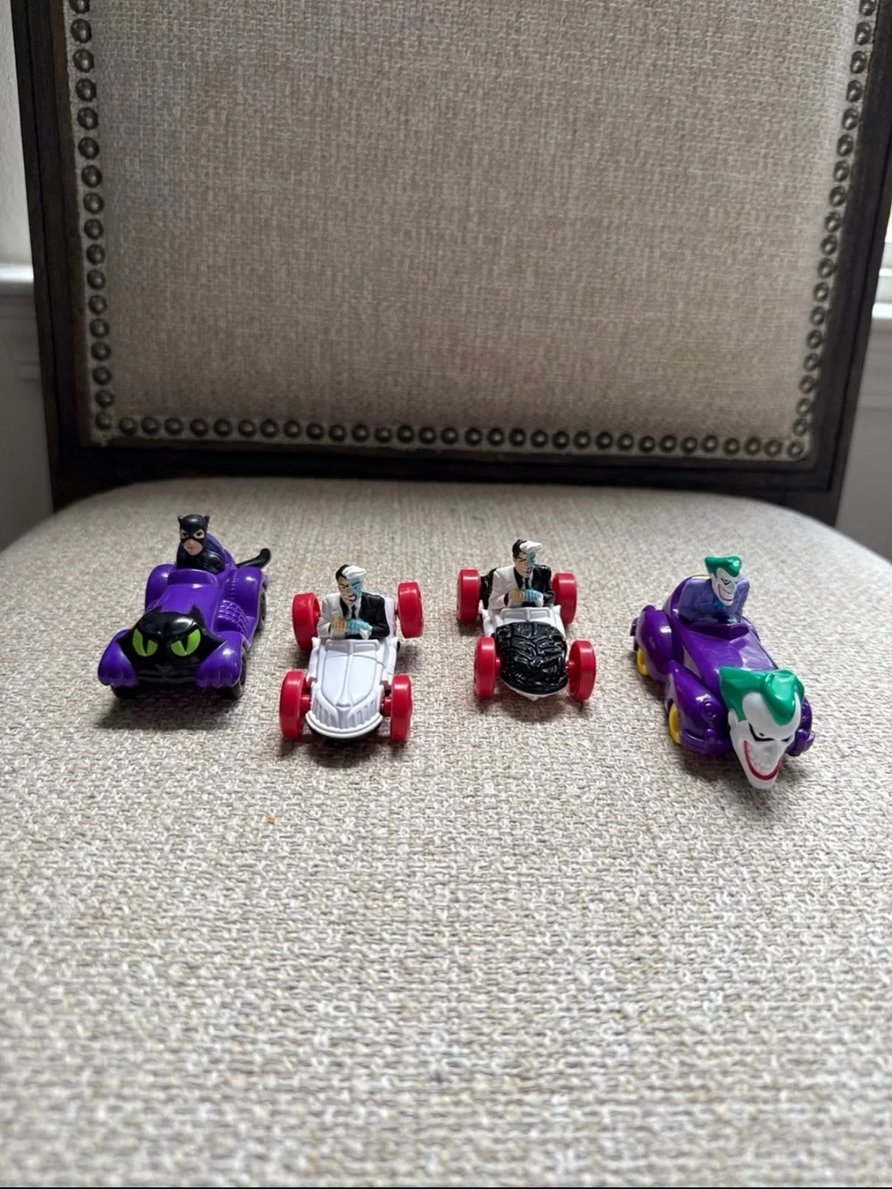 DC Comics Villain Vintage Mini Car Set of 4 1990s DC comics movie McDonalds toys